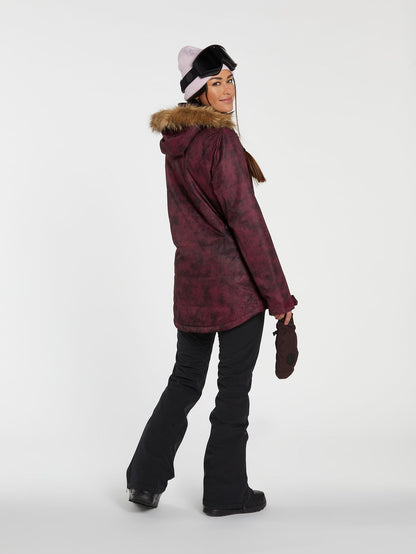 Fawn Isolierte Schneejacke - ACID MERLOT