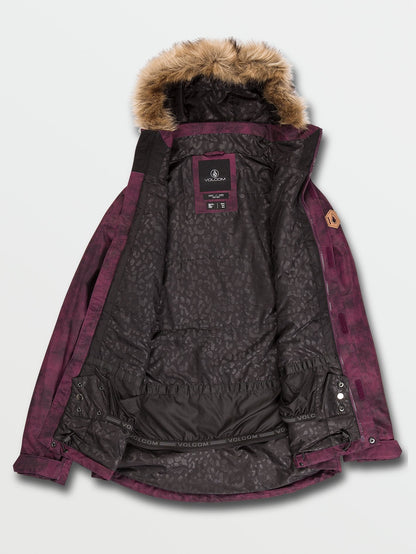 Fawn Isolierte Schneejacke - ACID MERLOT