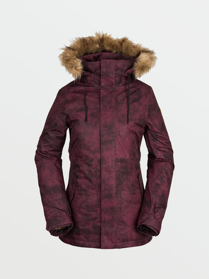 Fawn Isolierte Schneejacke - ACID MERLOT