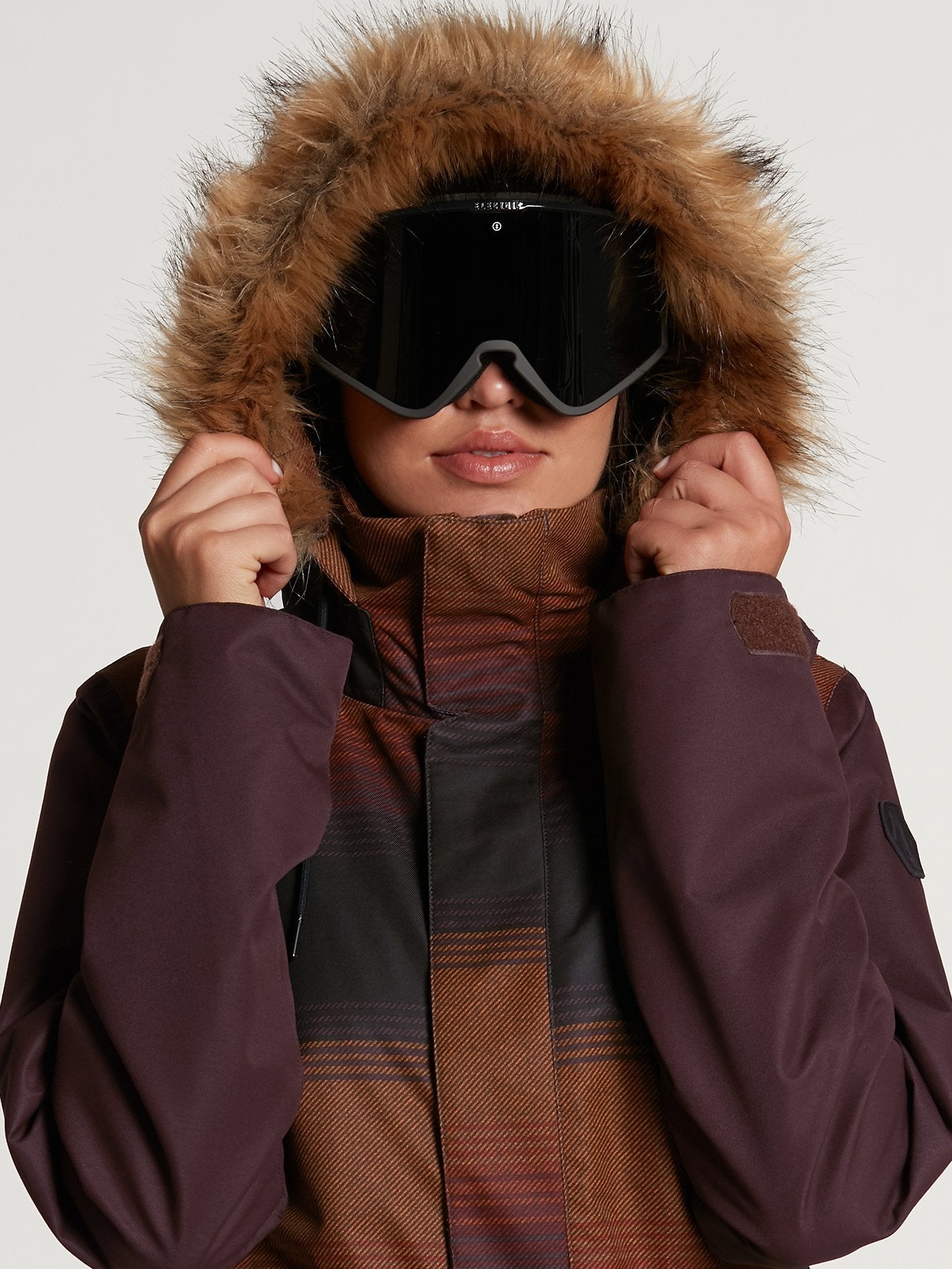 Fawn Isolierte Schneejacke - Schwarz Militär