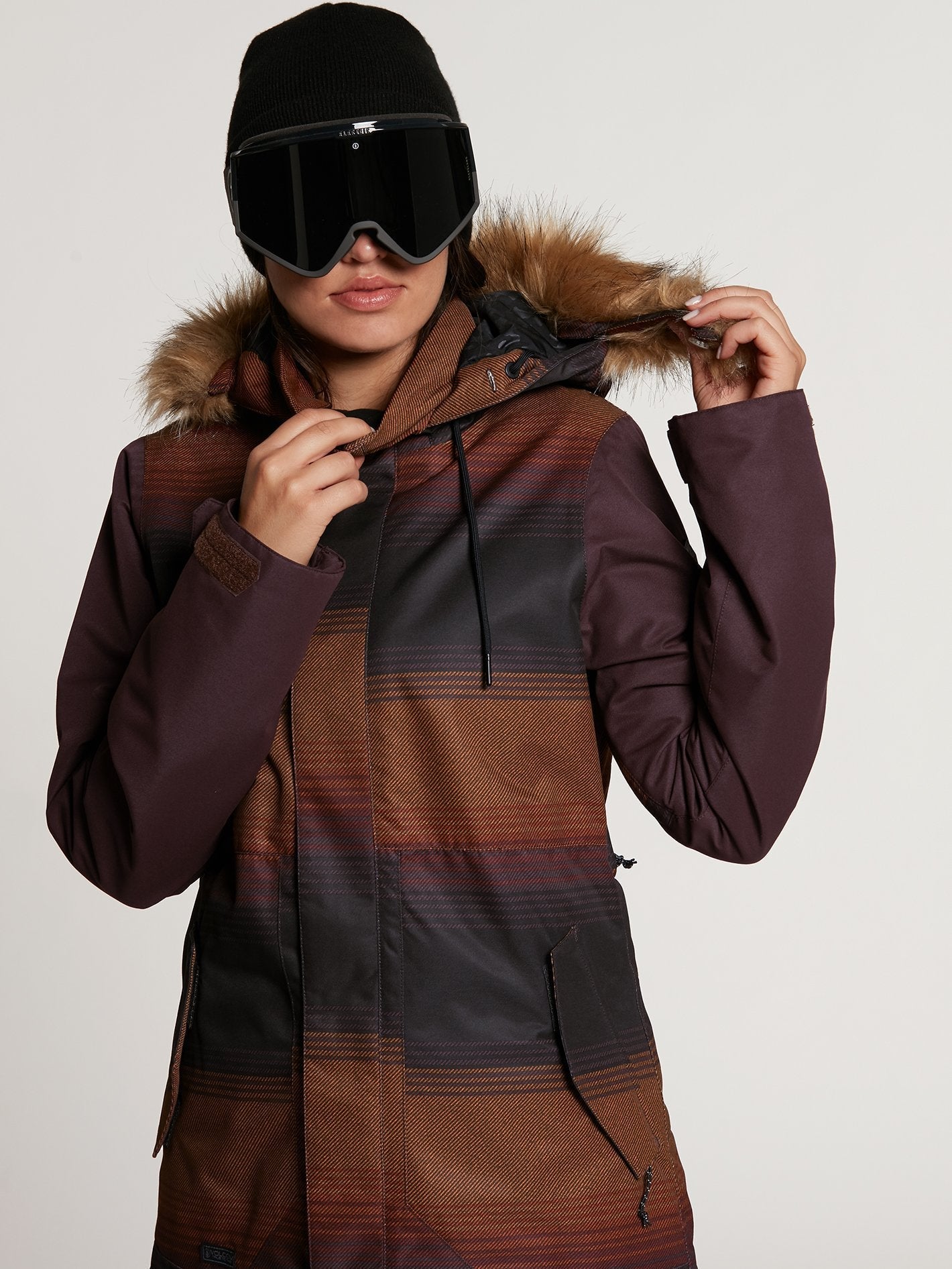 Fawn Isolierte Schneejacke - Schwarz Militär