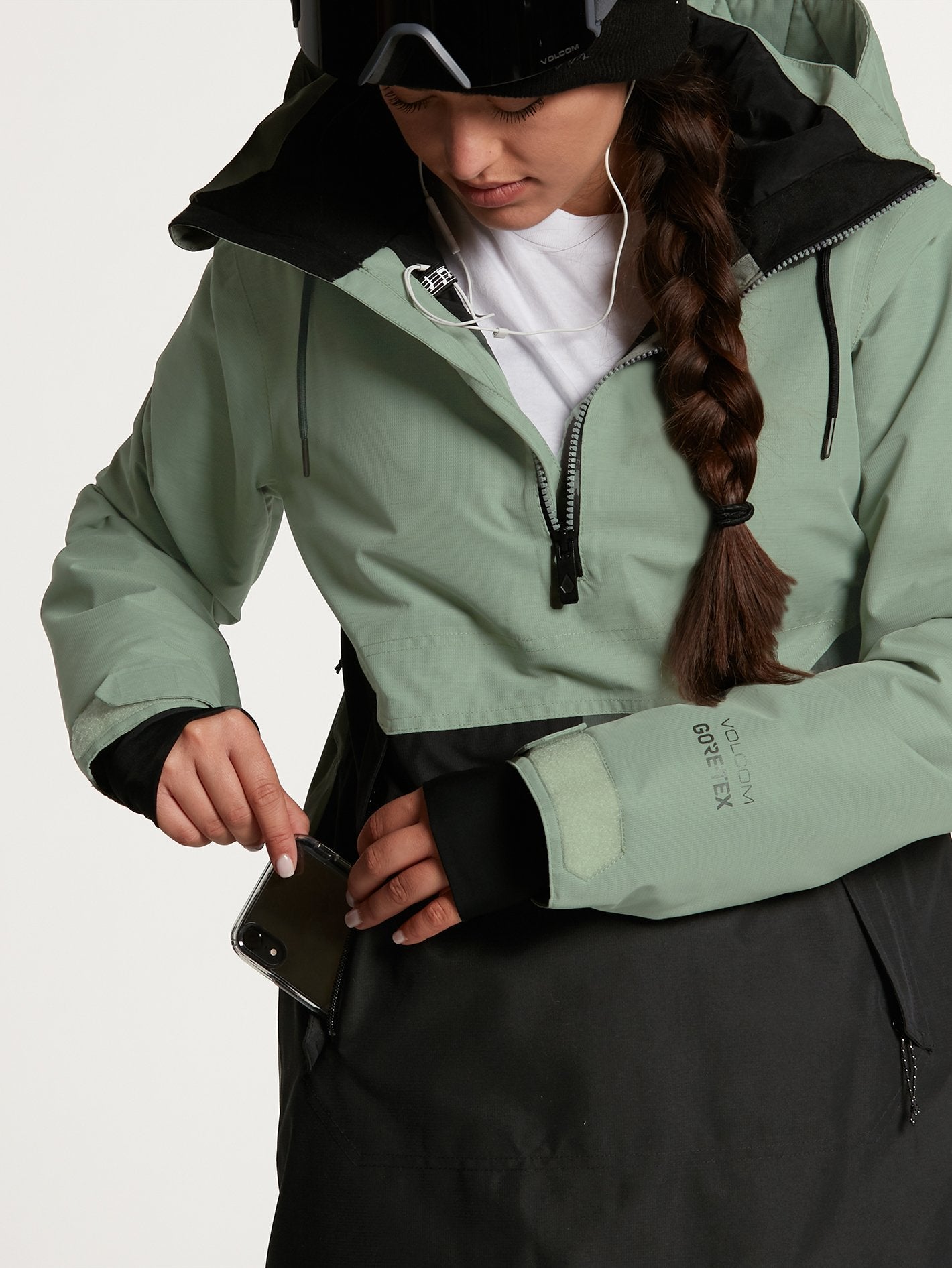 Fern Isolierte GORE-TEX Pullover-Schneejacke - Schwarz Rot