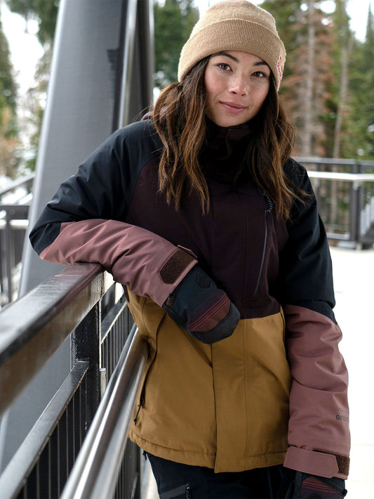Aris Isolierte GORE-TEX Schneejacke - Schwarz Rot
