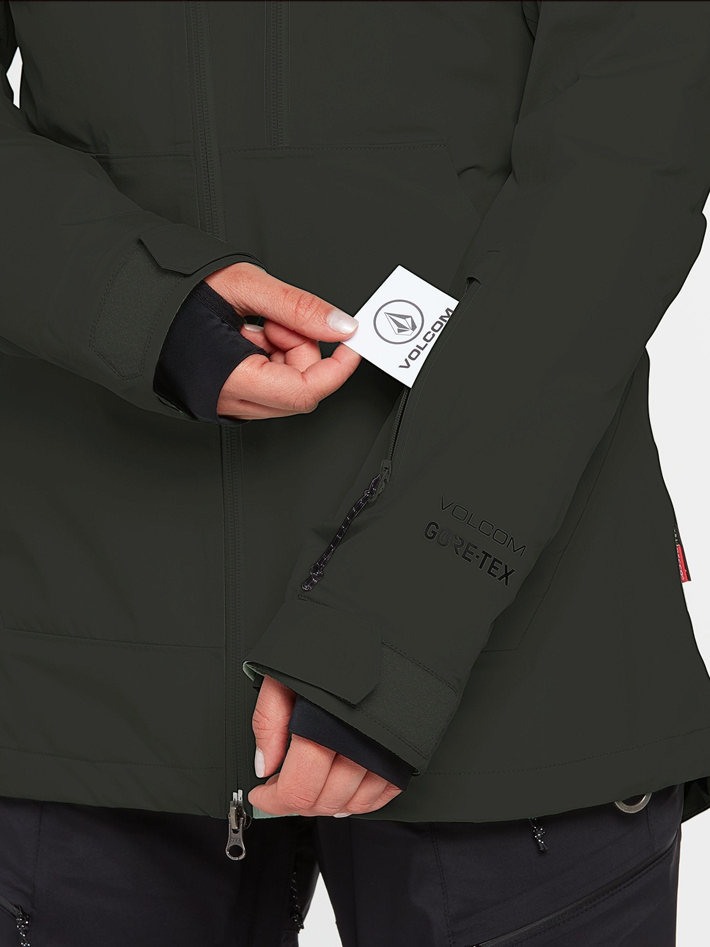 Nya Tds Inf Gore-Tex Schneejacke - SCHWARZ GRÜN