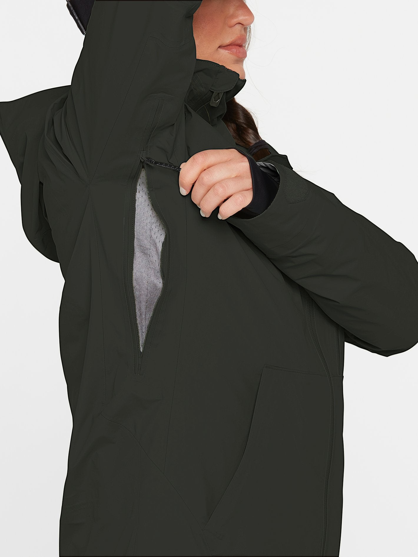 Nya Tds Inf Gore-Tex Schneejacke - SCHWARZ GRÜN