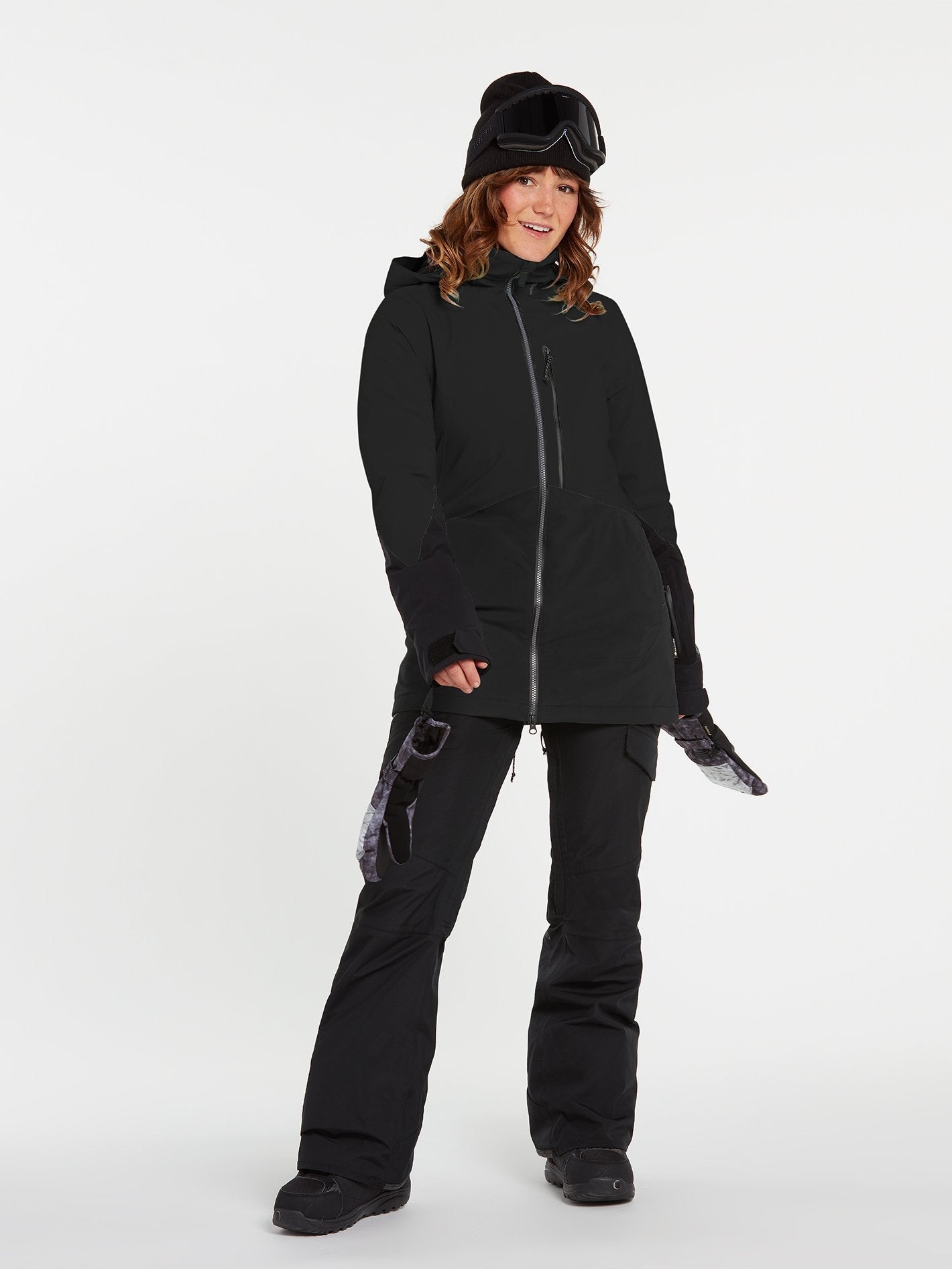 3D Stretch Gore-Tex Schneejacke – SCHWARZ