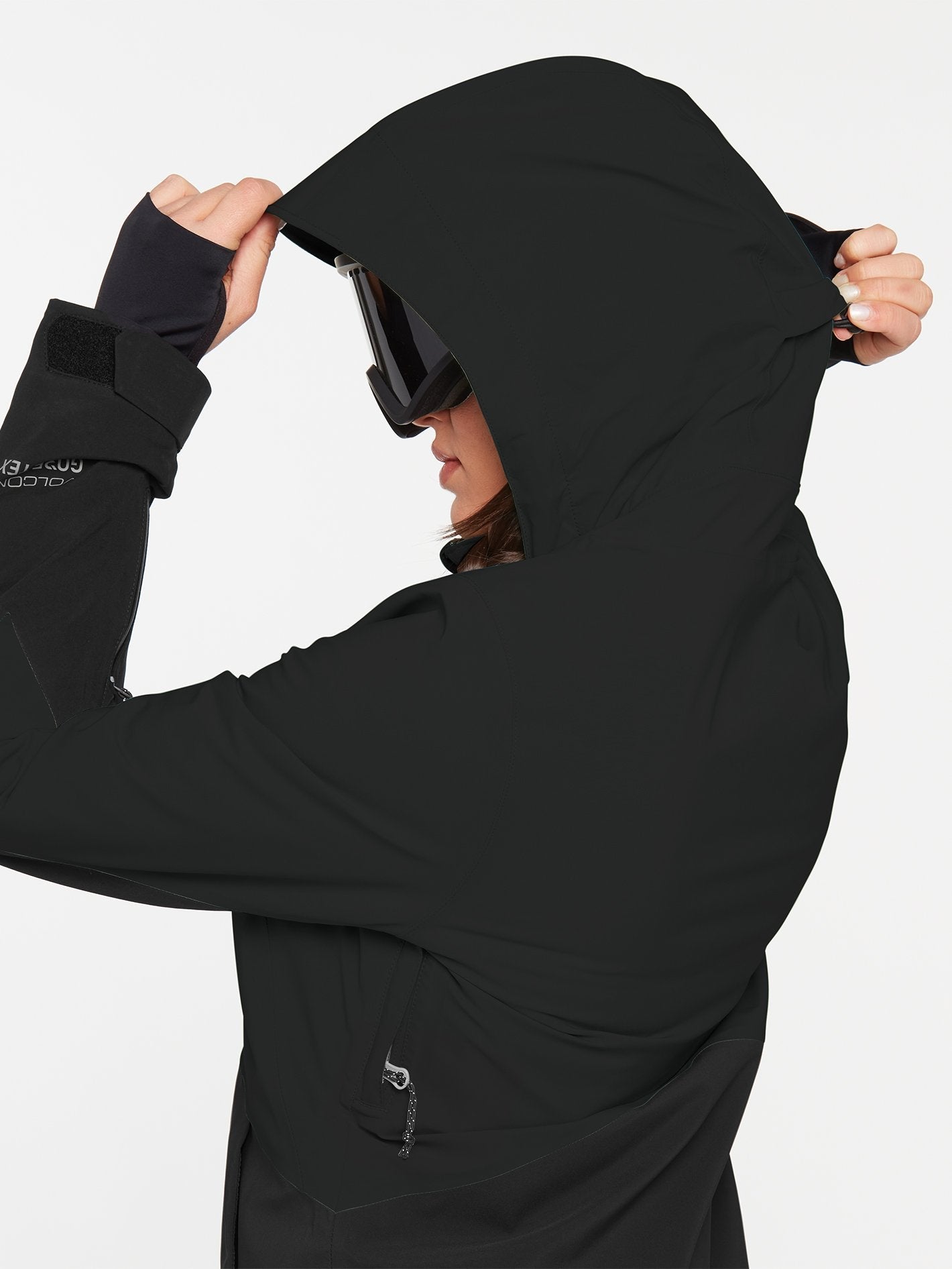 3D Stretch Gore-Tex Schneejacke – SCHWARZ
