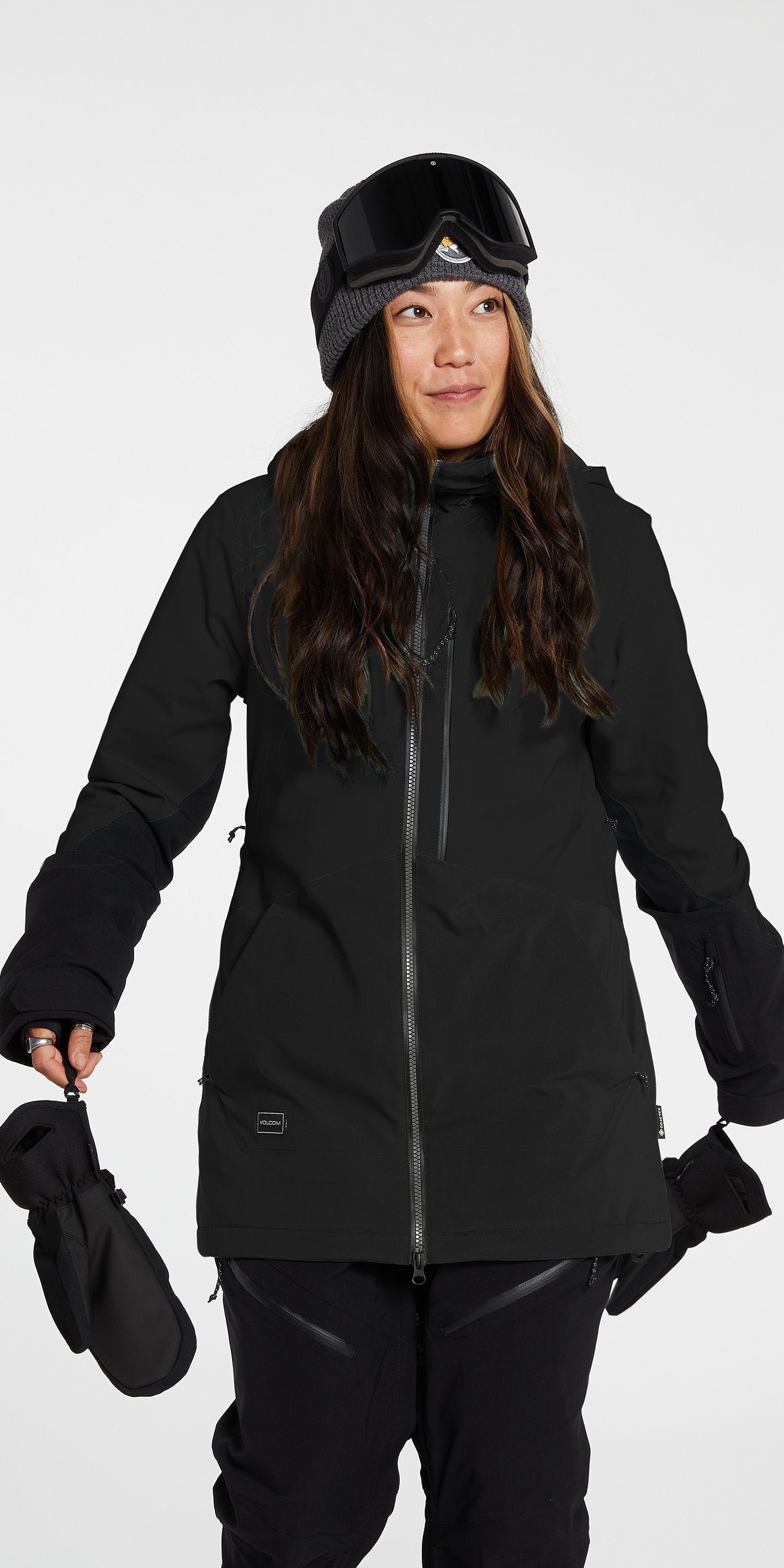 3D Stretch Gore-Tex Schneejacke – SCHWARZ