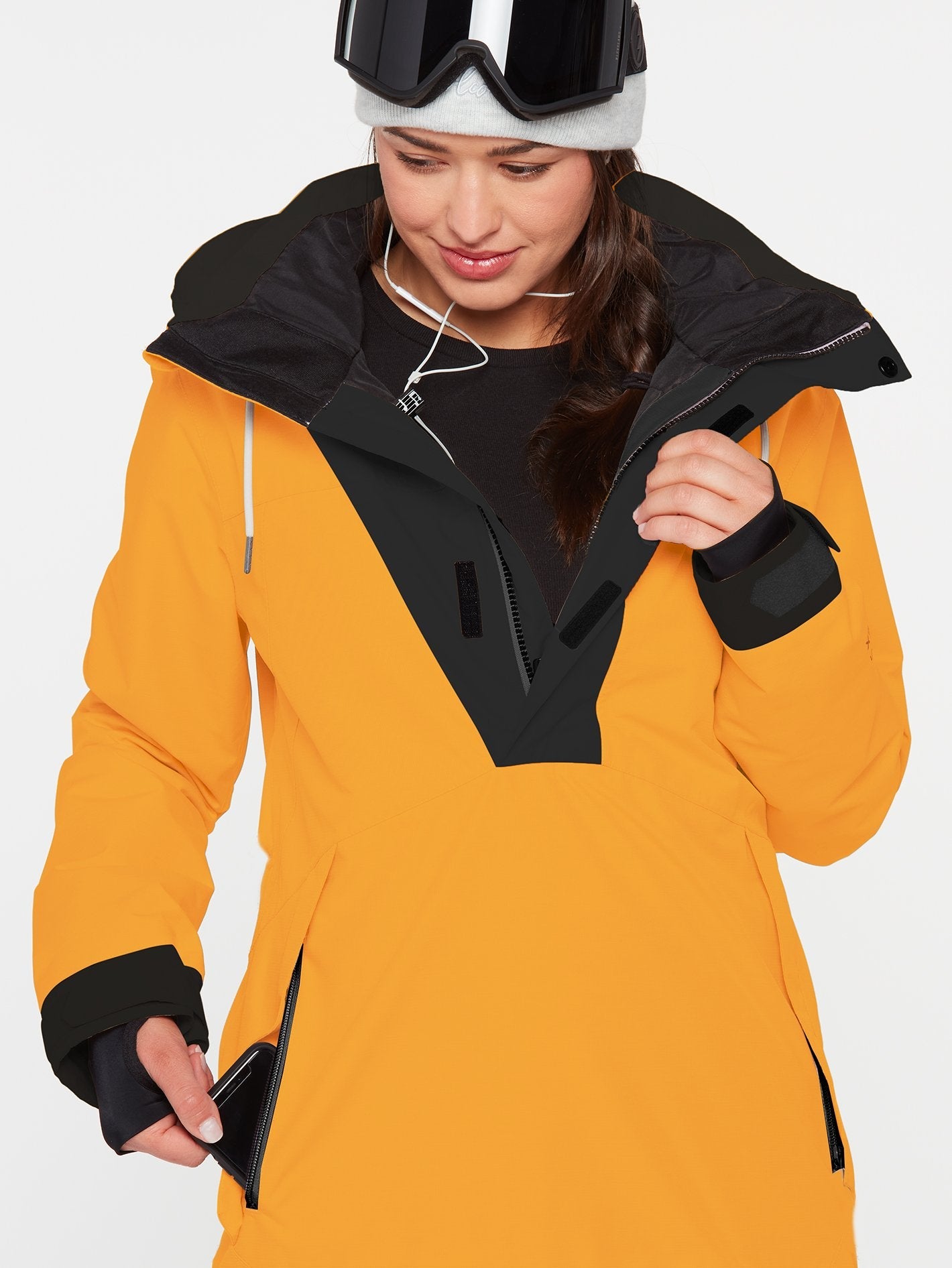 Fern Isolierte Gore-Tex-Pullover-Schneejacke – RESIN GOLD