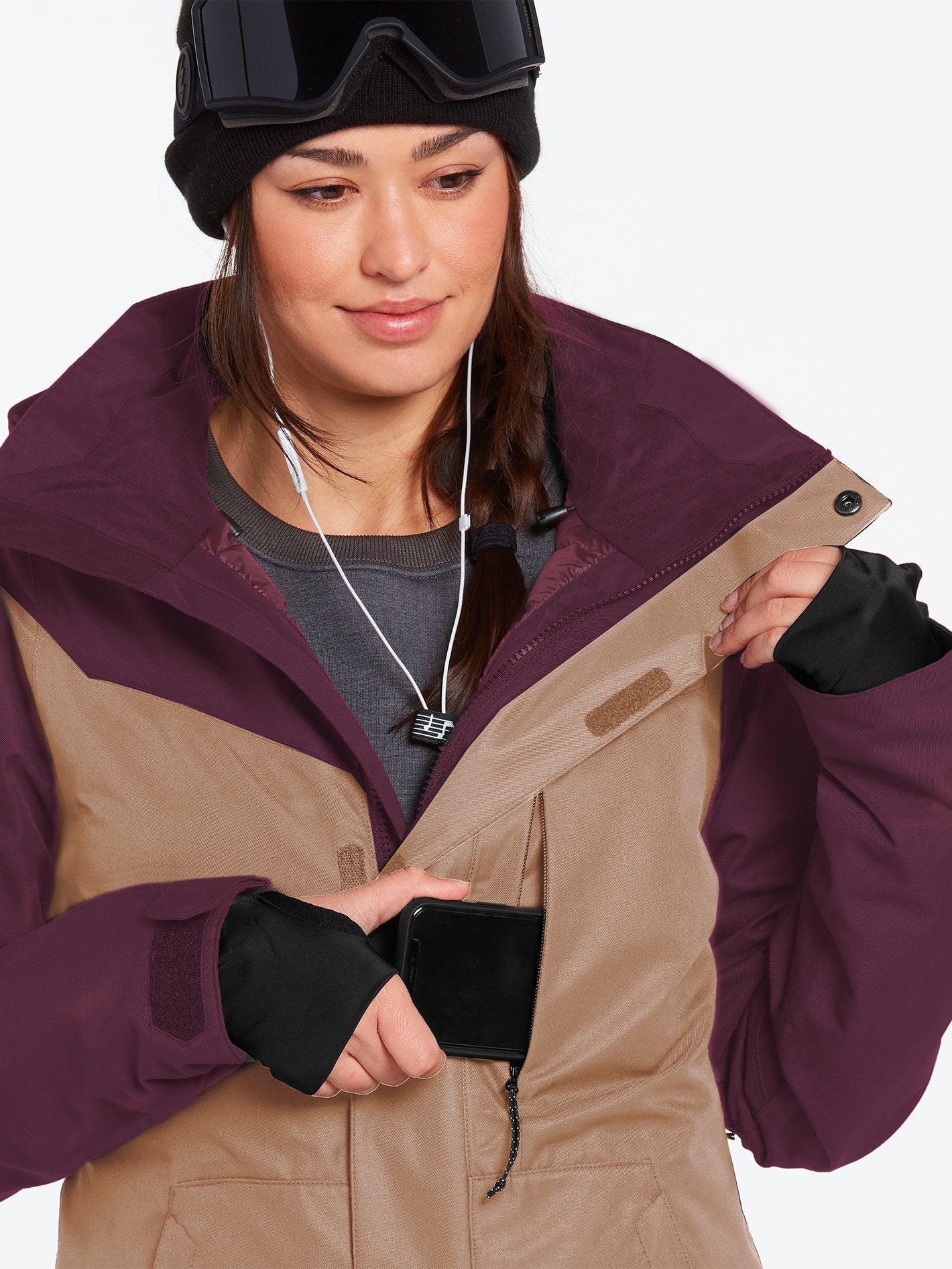 Pine 2L Tds Inf Schneejacke - KAFFEE