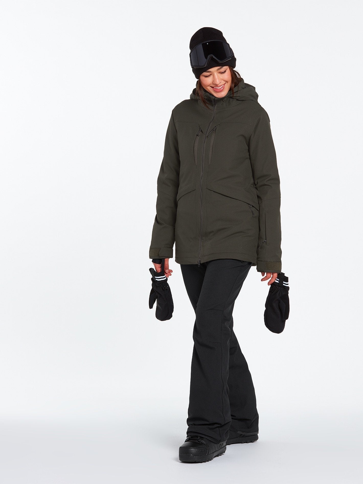 Shelter 3D Stretch Schneejacke - SCHWARZ GRÜN