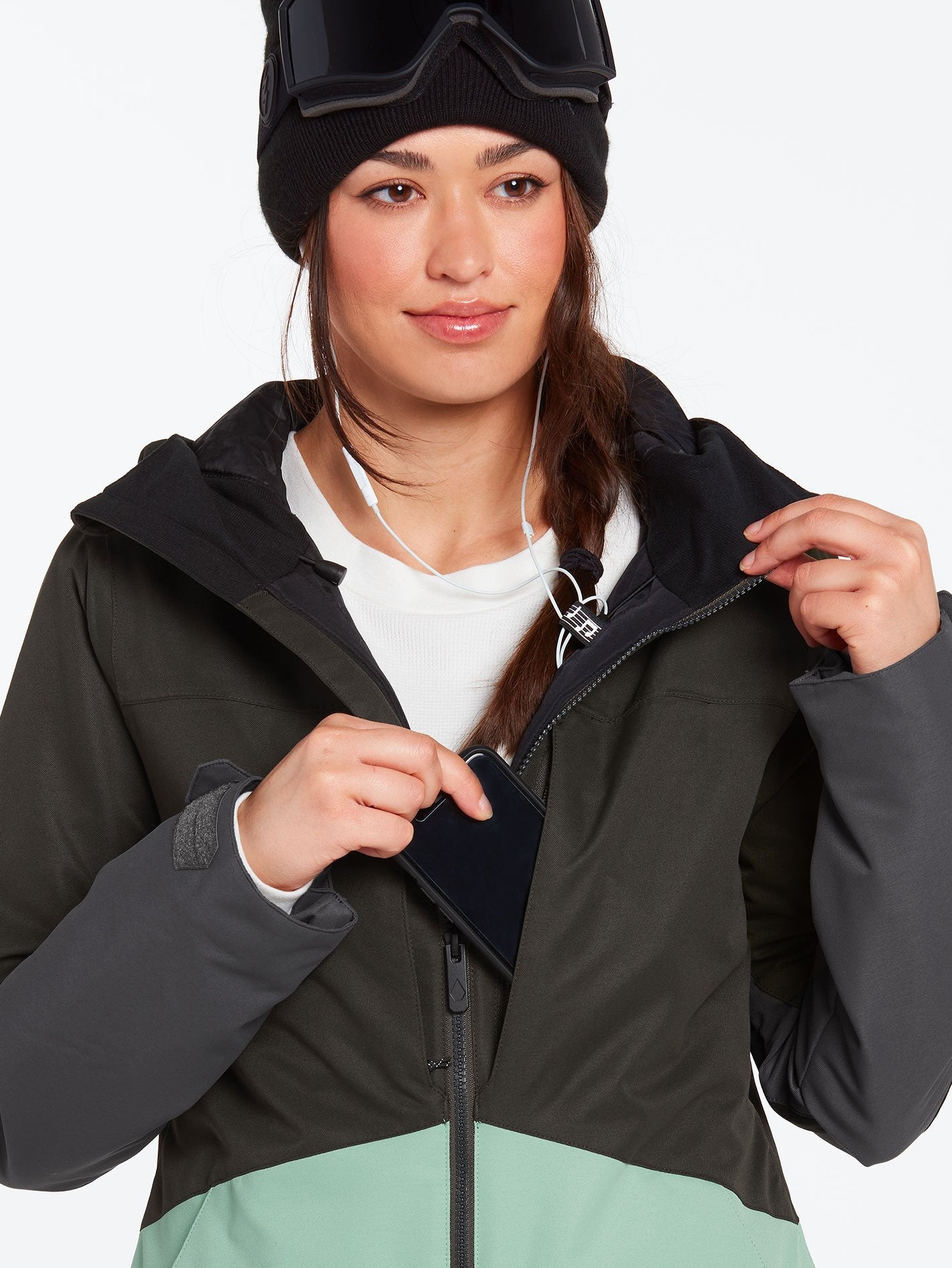 Veste de snow Strayer Insulated - BLACK GREEN