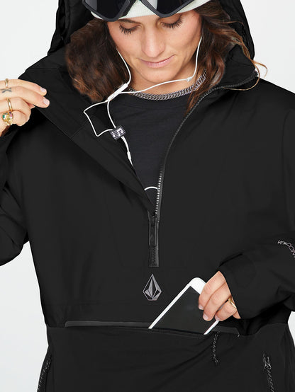 Fern Insulated Gore-Tex Pullover Snow Jacket - Black