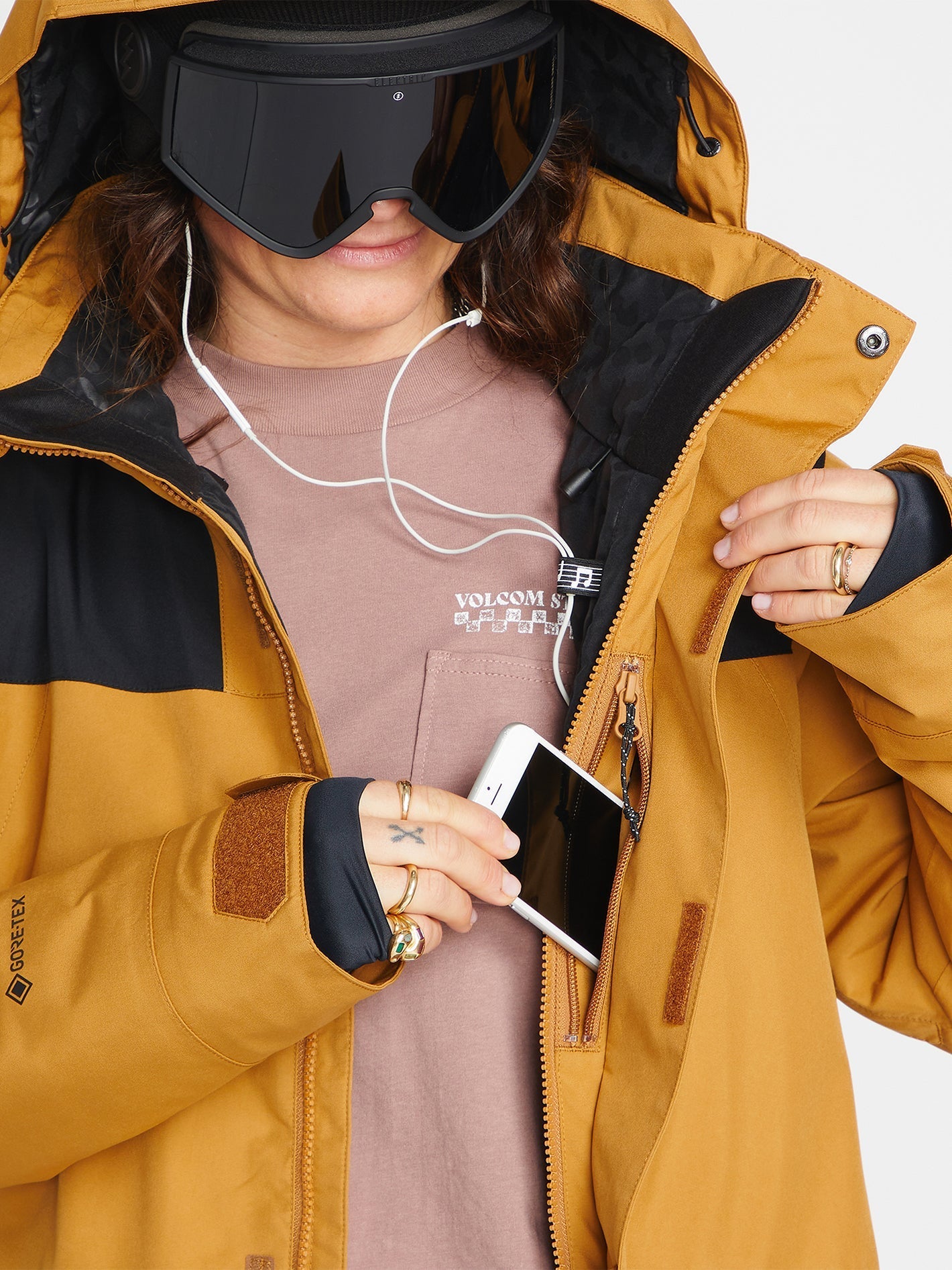 Ell Isolierte Gore-Tex Schneejacke - Karamell
