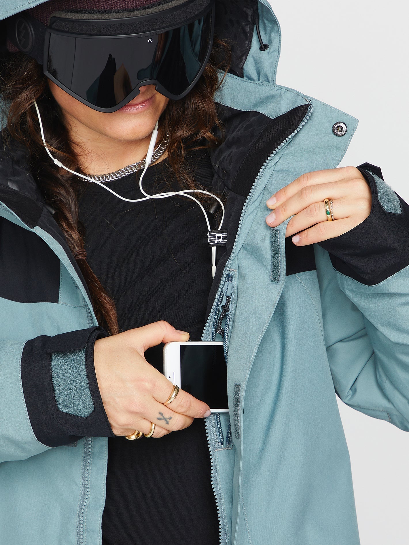Ell Isolierte Gore-Tex Schneejacke - Green Ash