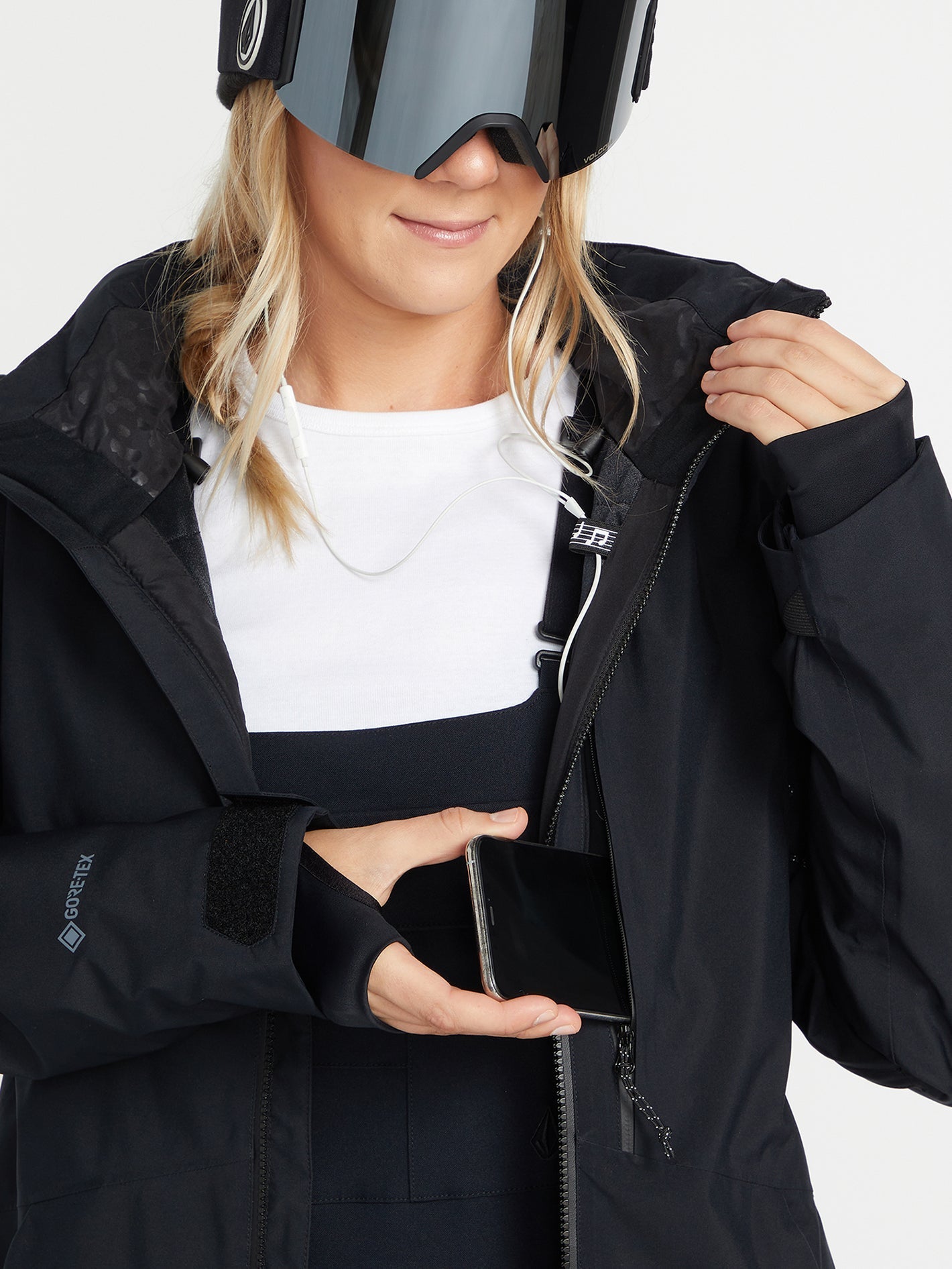 3D Stretch Gore-Tex Schneejacke - Schwarz