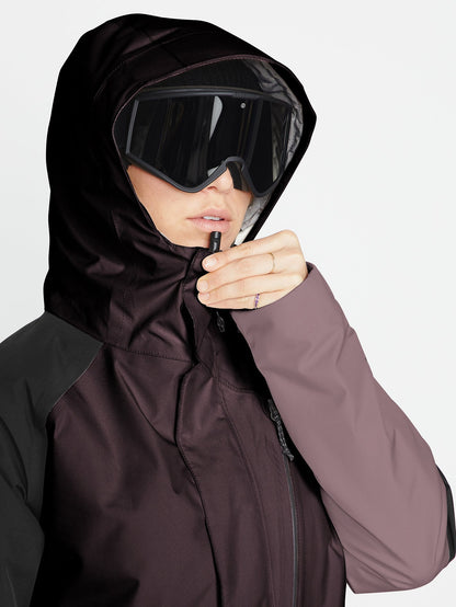 Aris Insulated Gore-Tex Snow Jacket - Black Plum
