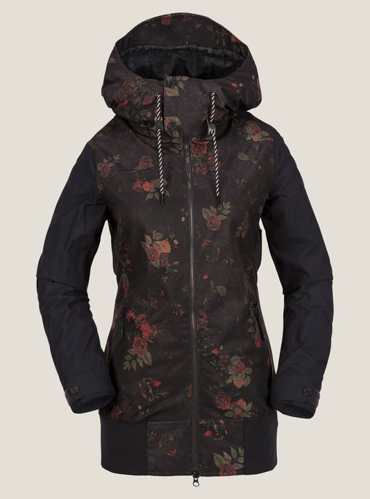 Stave-Jacke – Schwarzer Blumendruck