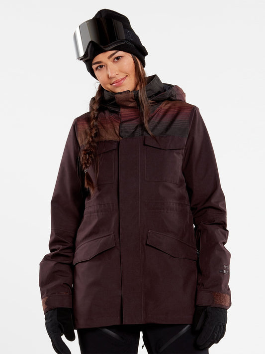 Leda GORE-TEX Schneejacke - Schwarz Rot
