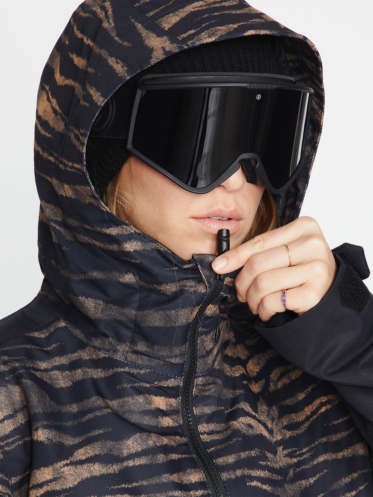 Mirror Pullover Schneejacke – Tiger-Print