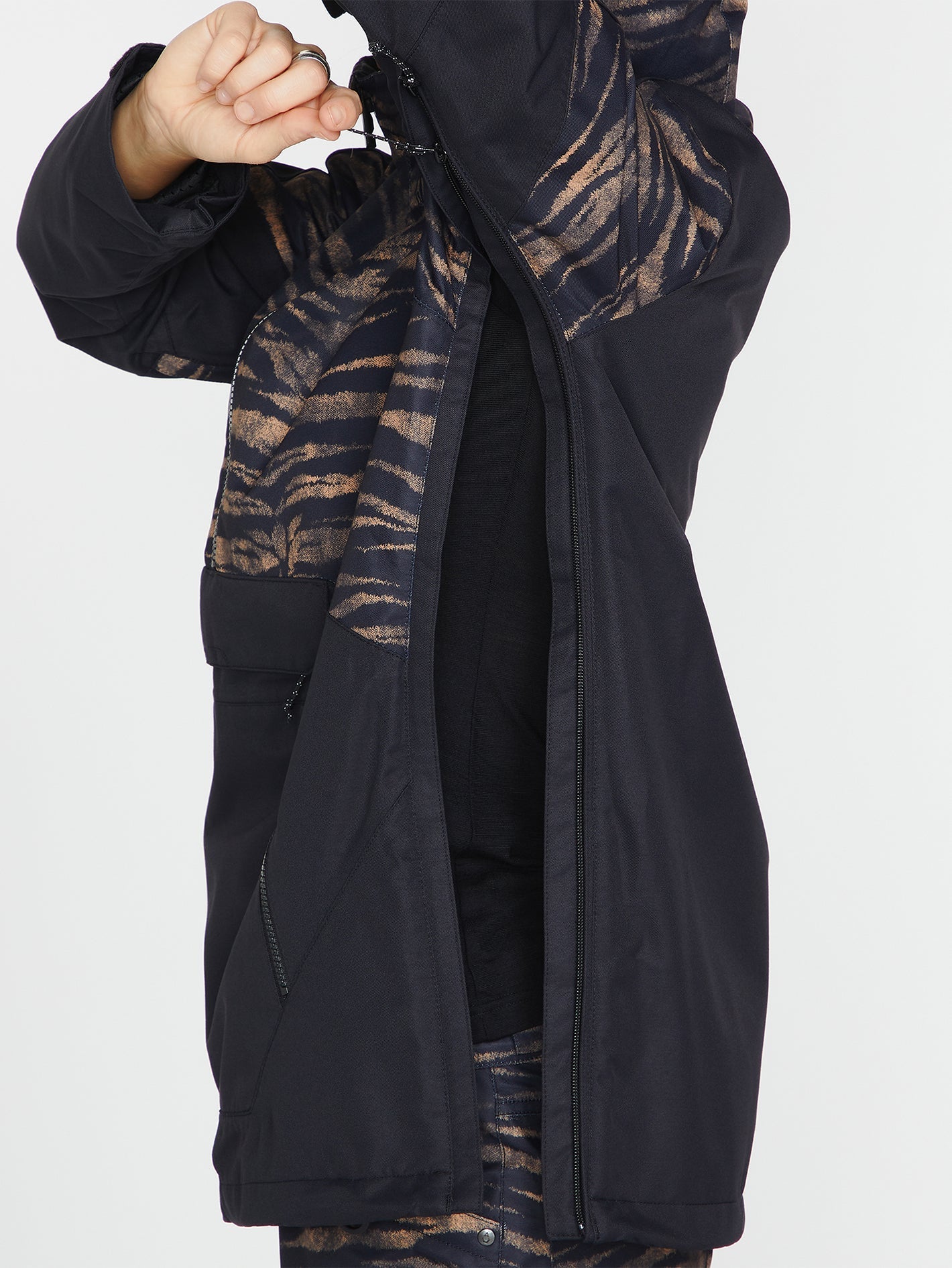 Mirror Pullover Schneejacke – Tiger-Print