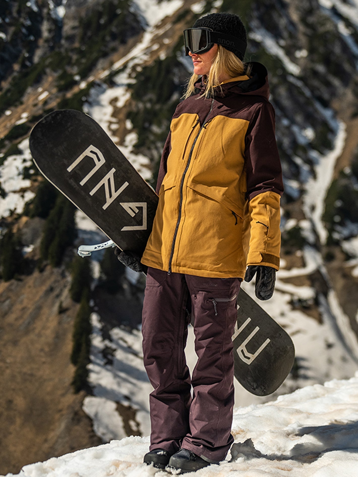 Knox Insulated Gore-Tex Snow Pants - Plum Black