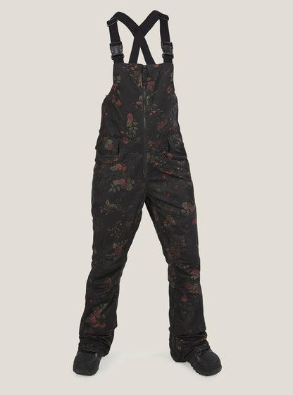 Salopette Verdi Bib - Black Floral Print
