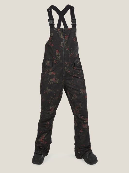 Latzhose Verdi – Schwarzer Blumendruck