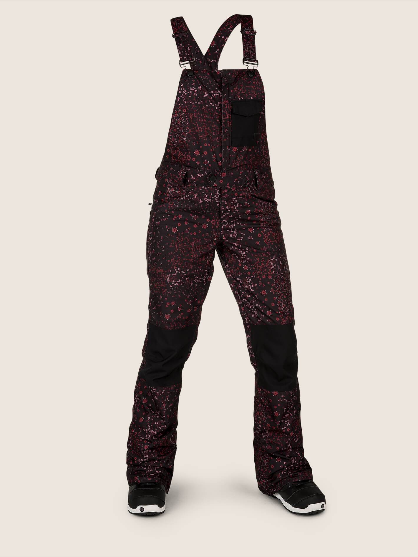 Swift Latz-Schneeoverall – Schwarzer Blumendruck