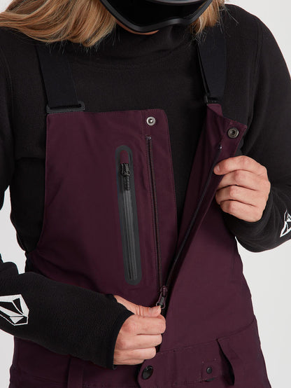 Elm Gore Bib Snow Overalls - MERLOT