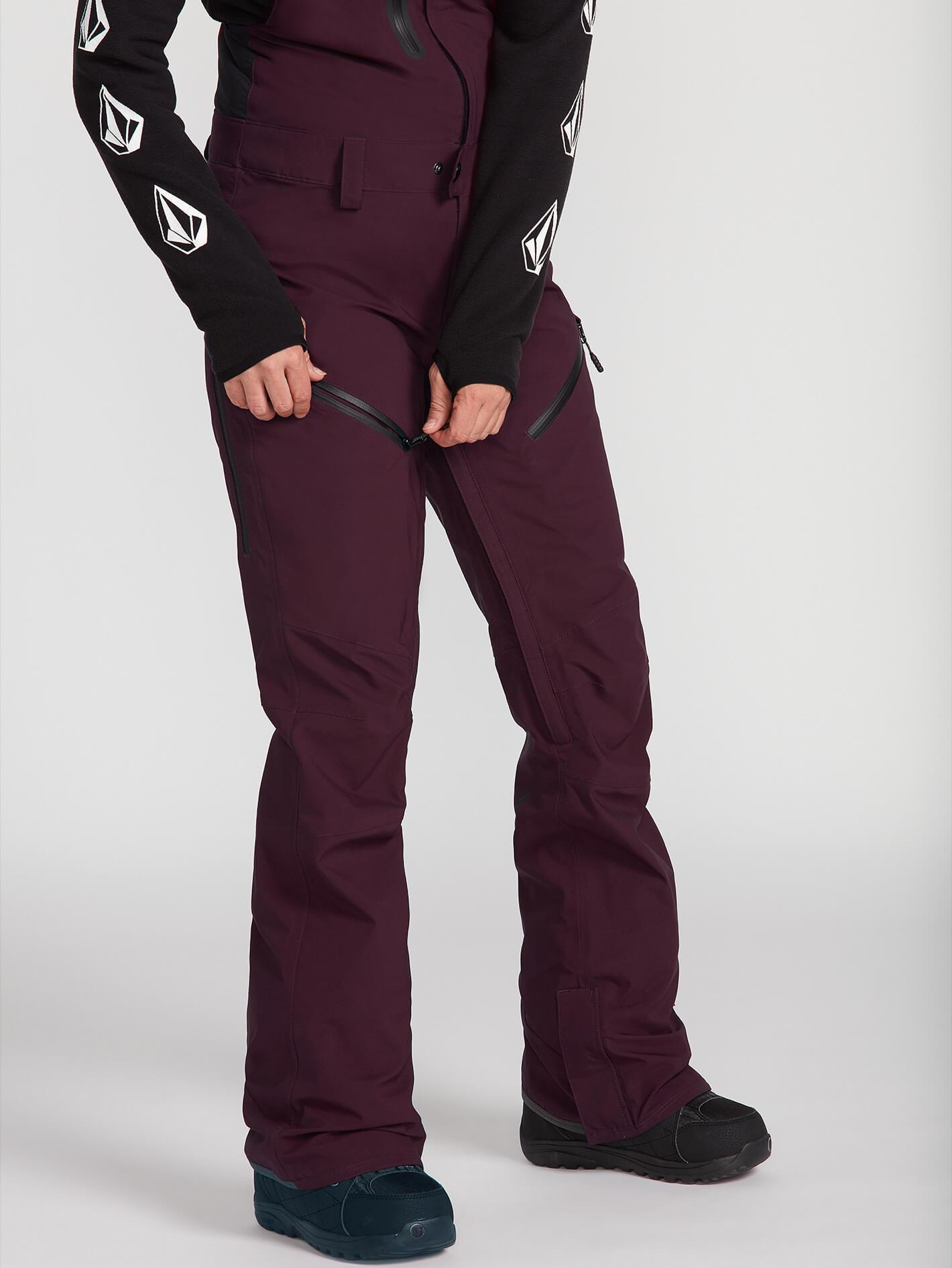 Elm Gore Bib Snow Overalls - MERLOT