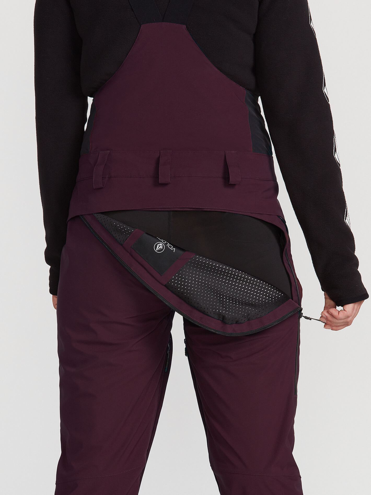 Elm Gore Bib Snow Overalls - MERLOT