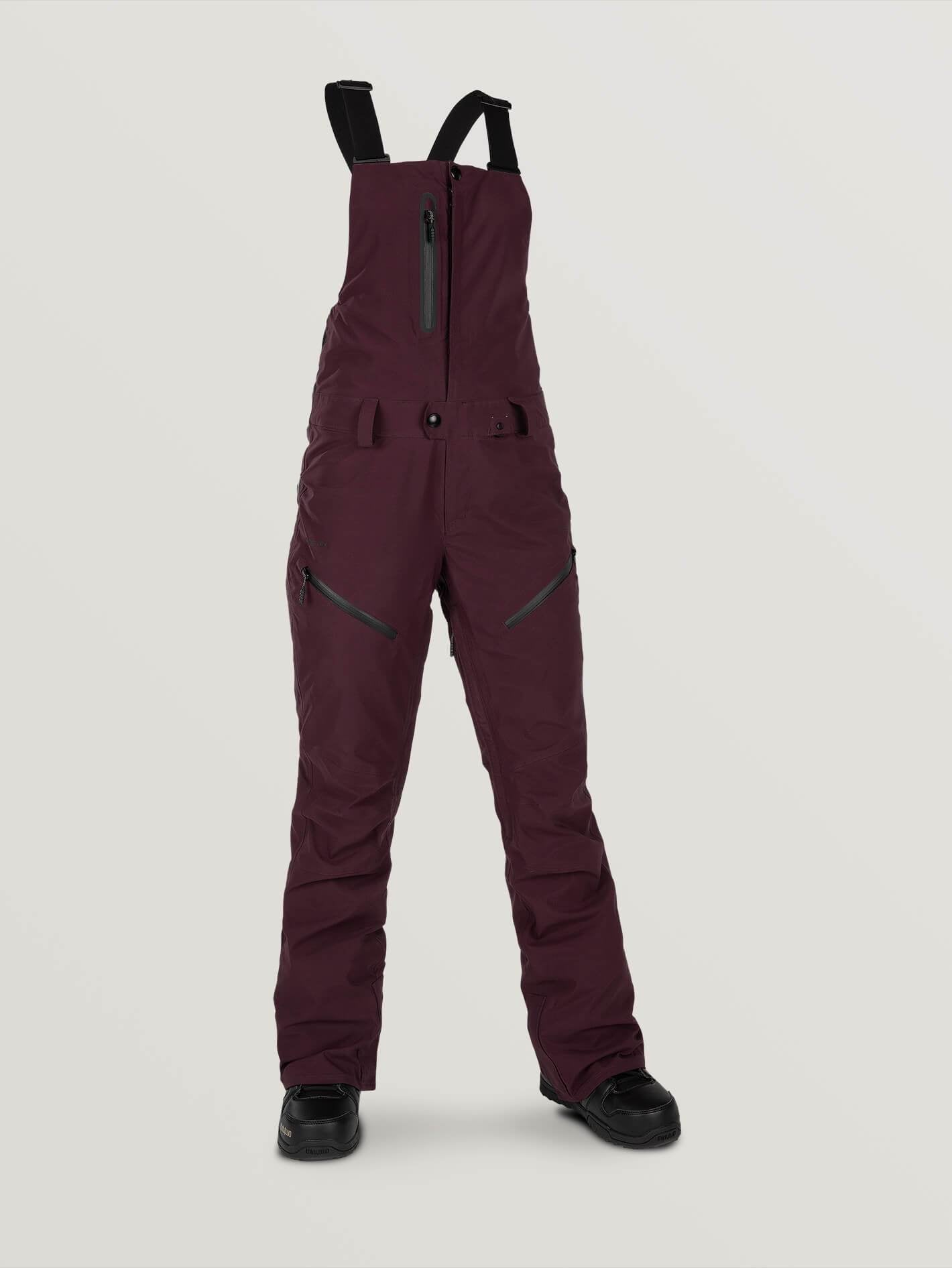 Elm Gore Bib Snow Overalls - MERLOT