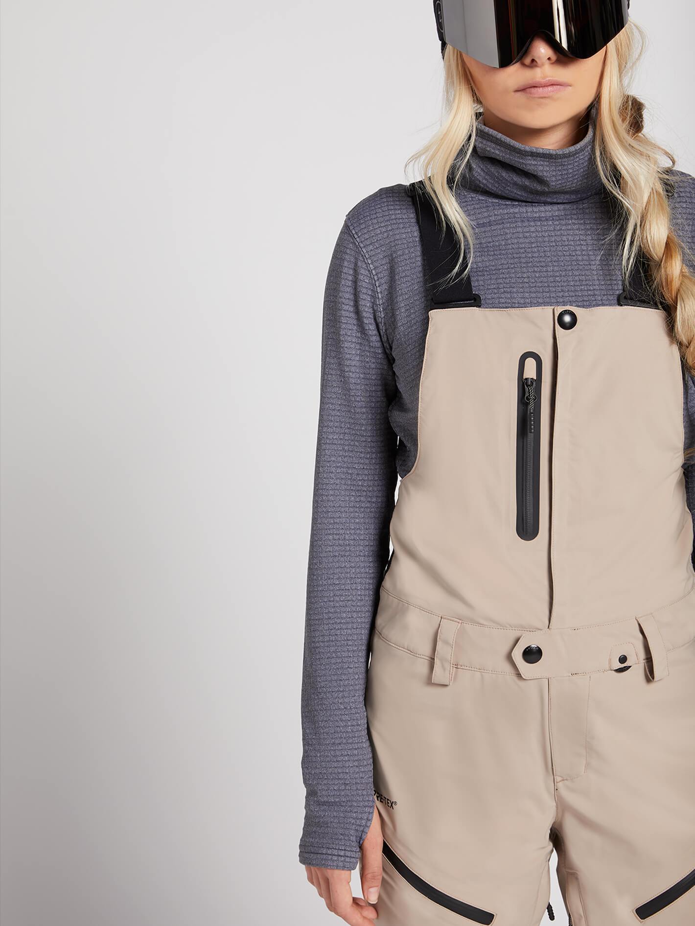 Elm Gore Bib Snow Overalls - SAND BROWN