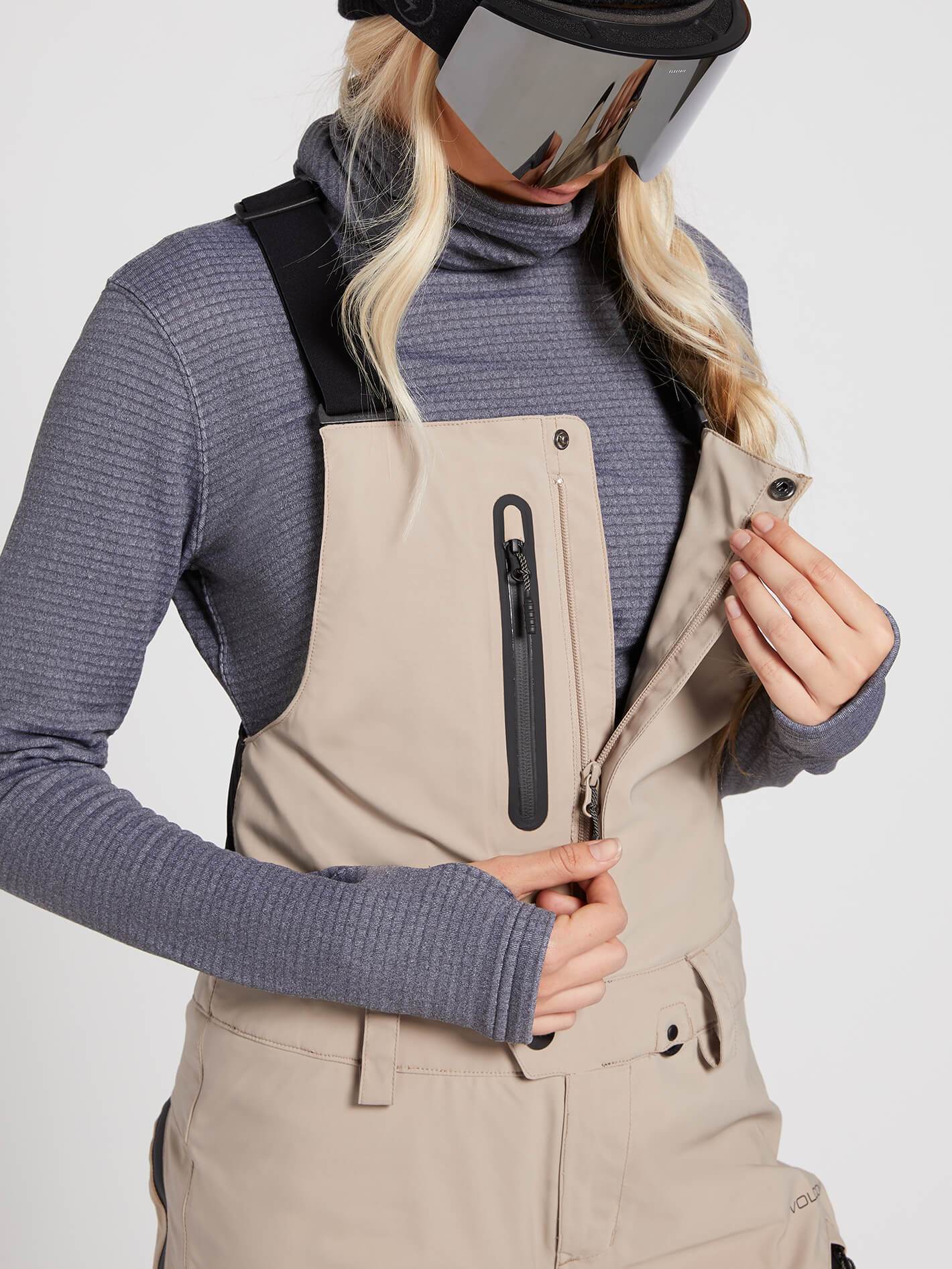 Elm Gore Bib Snow Overalls - SAND BROWN