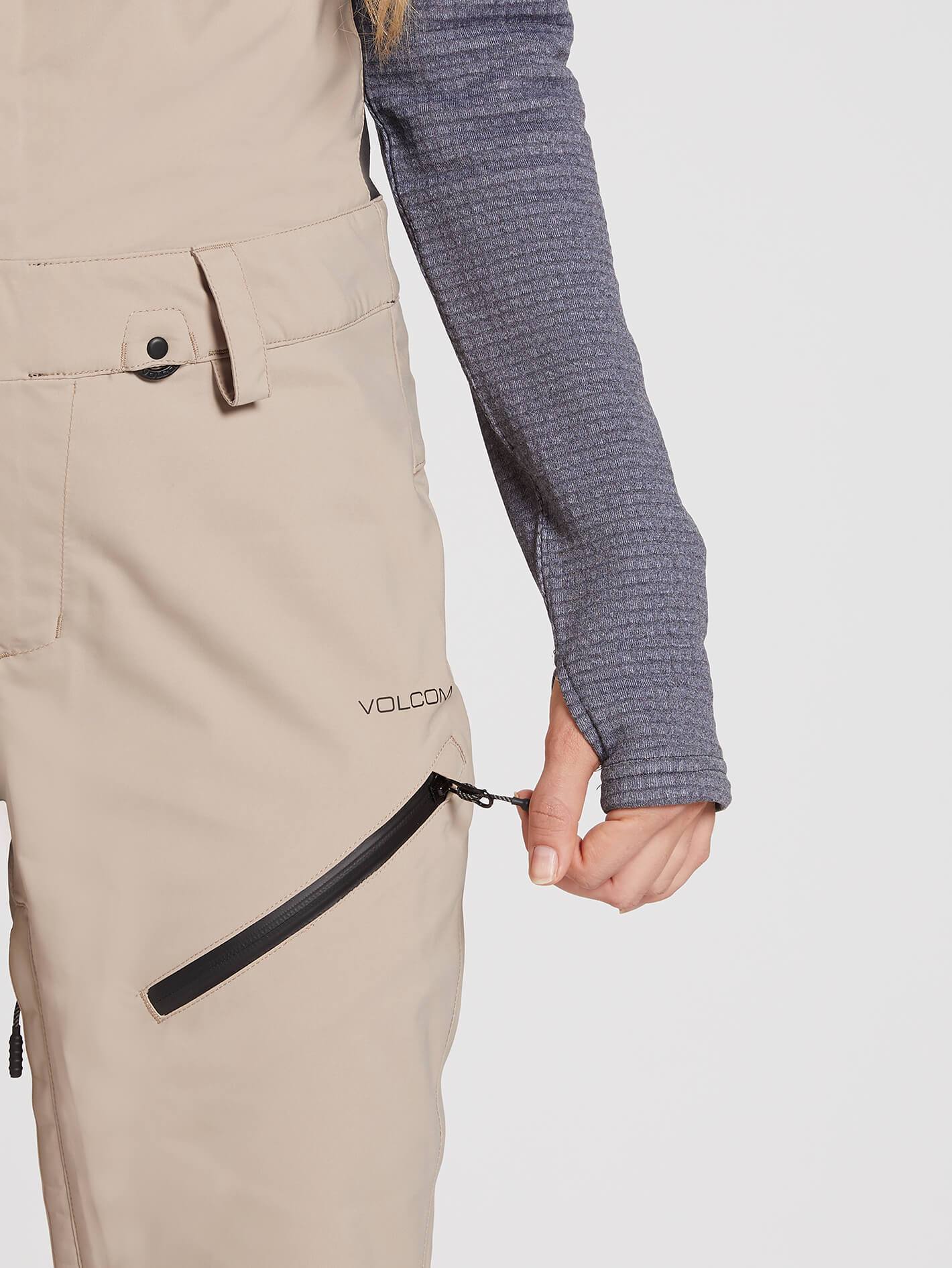 Elm Gore Bib Snow Overalls - SAND BROWN