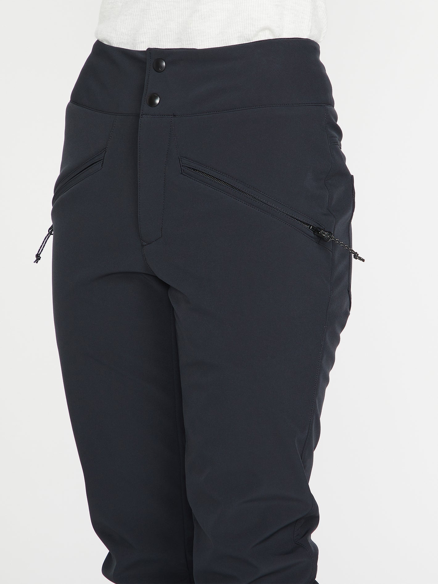 Battle Stretch High Rise Snow Pants - Black