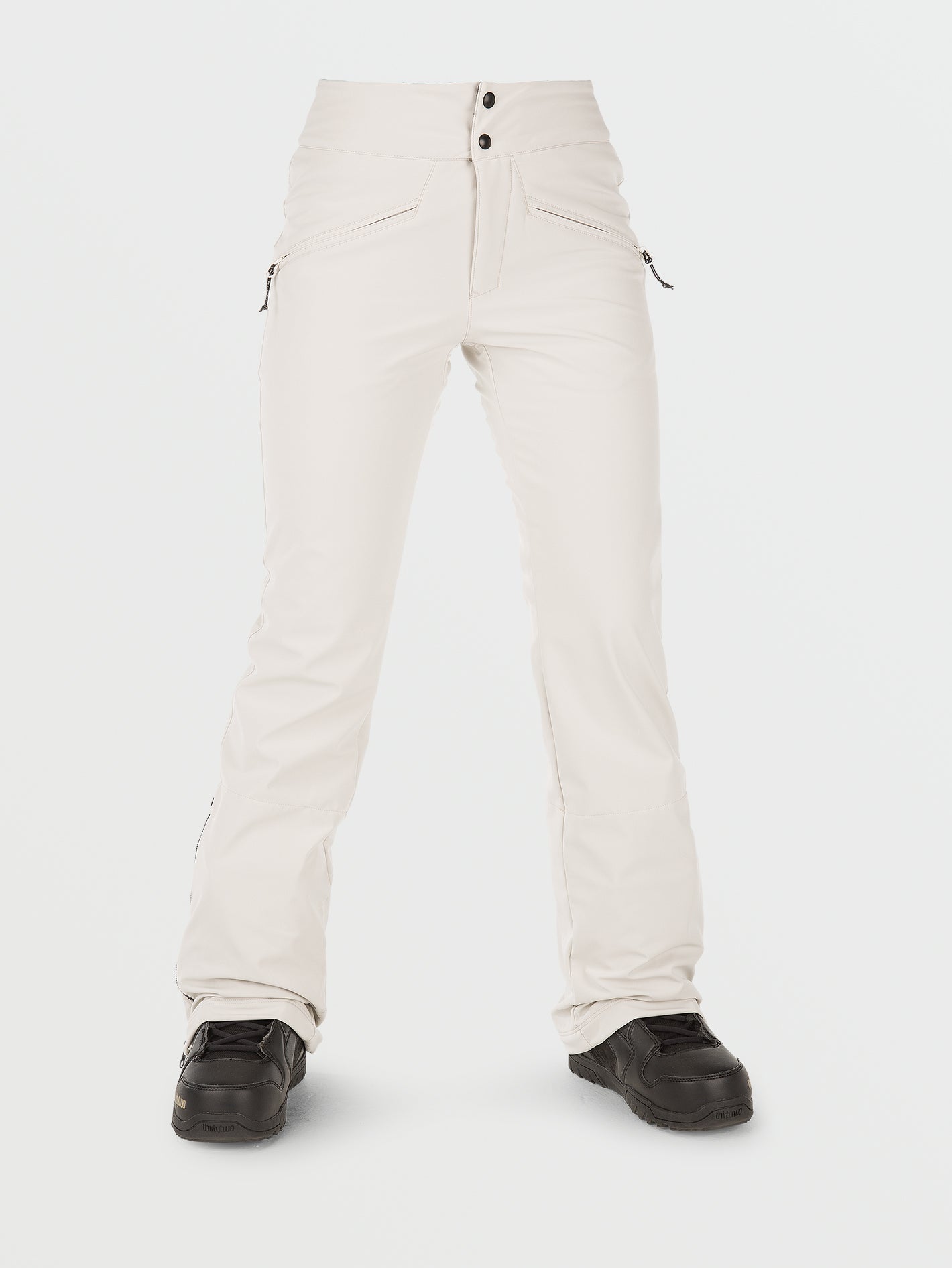 Battle Stretch High Rise Snow Pants - Off White