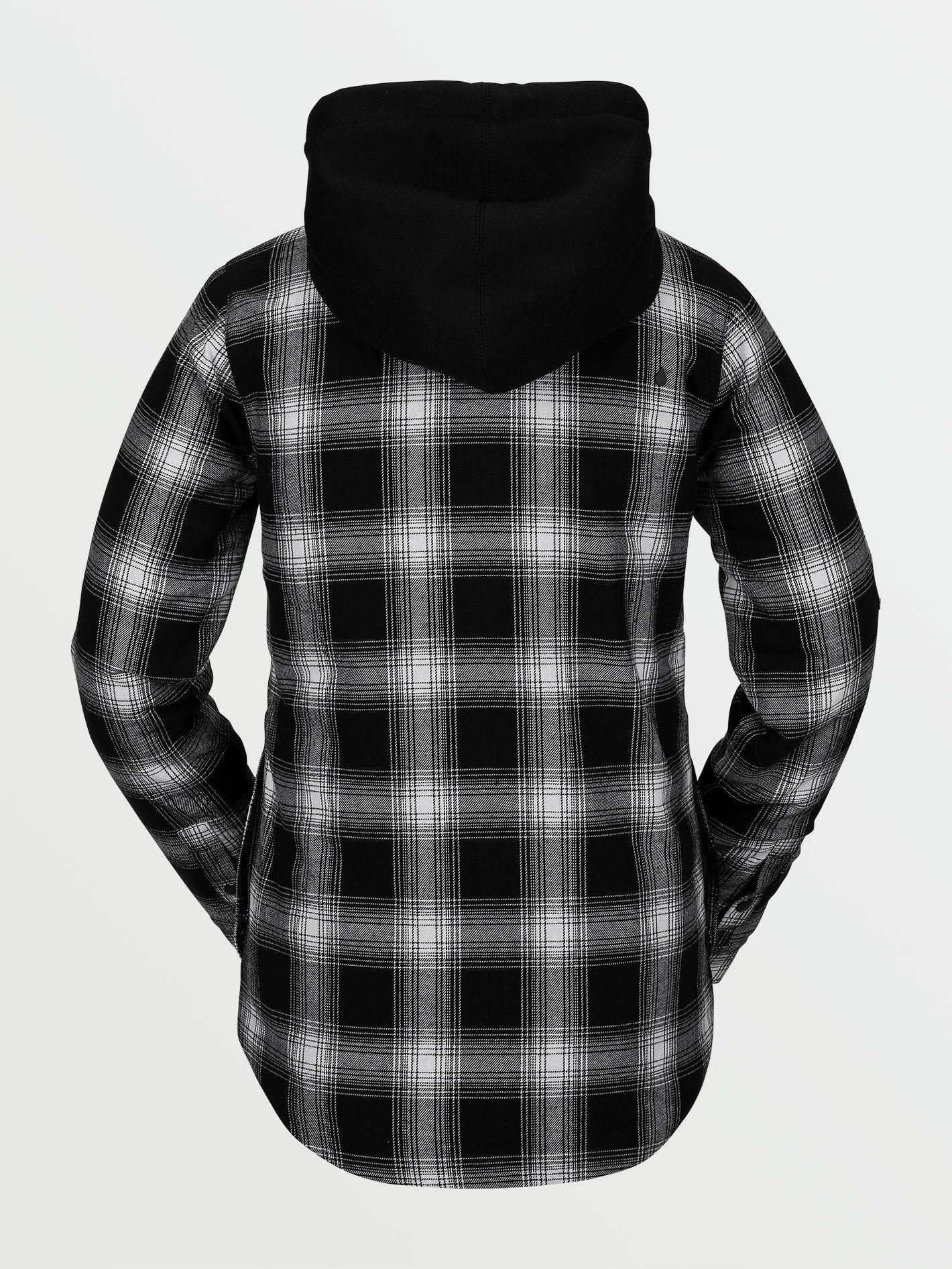 Flanell-Kapuzenjacke - Schwarz