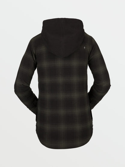Veste Hooded Flannel - BLACK GREEN