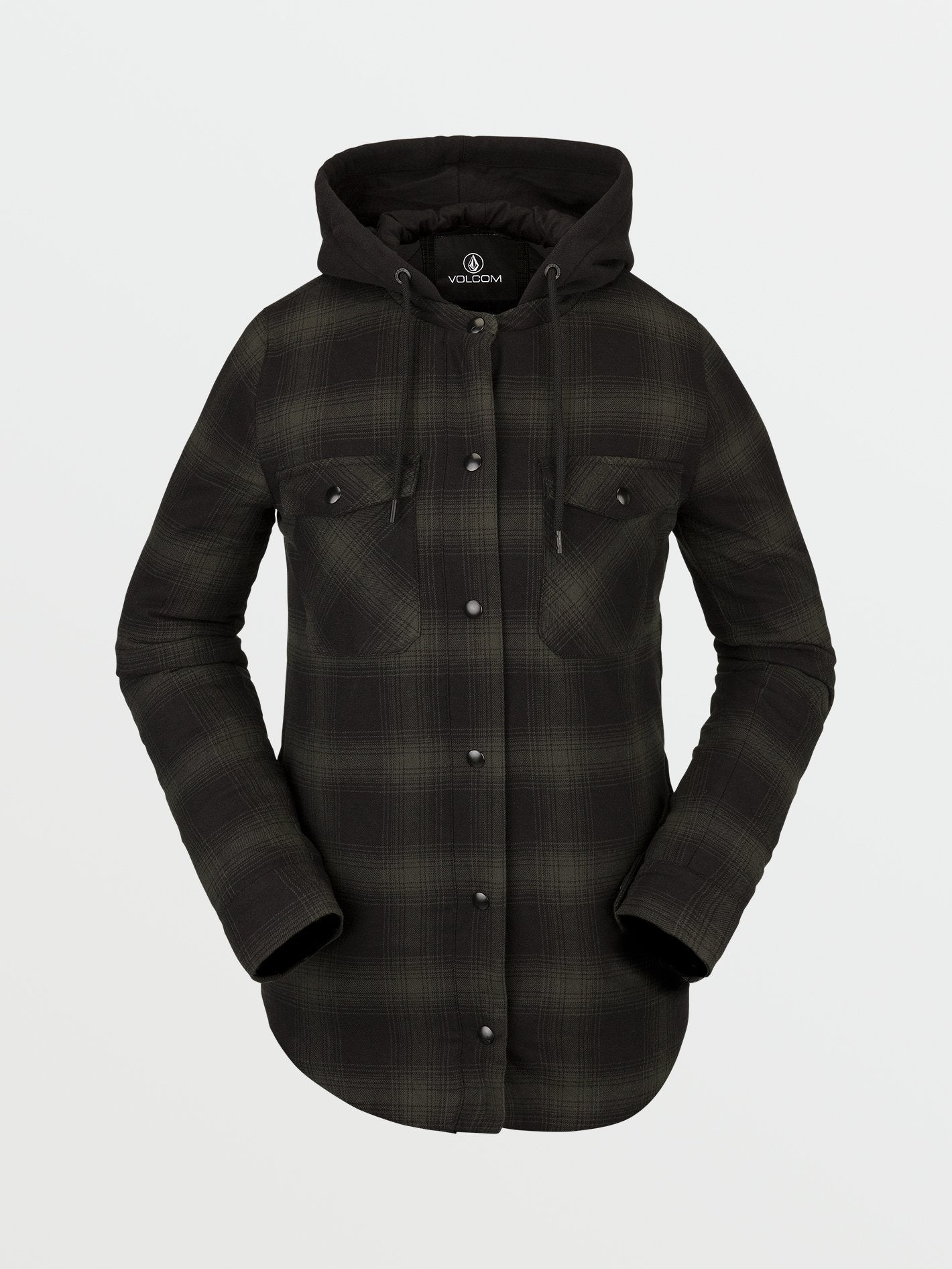 Veste Hooded Flannel - BLACK GREEN
