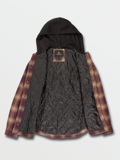 Veste Hooded Flannel - MERLOT