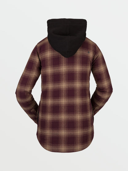 Veste Hooded Flannel - MERLOT