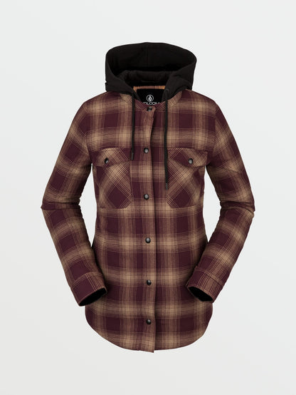Veste Hooded Flannel - MERLOT