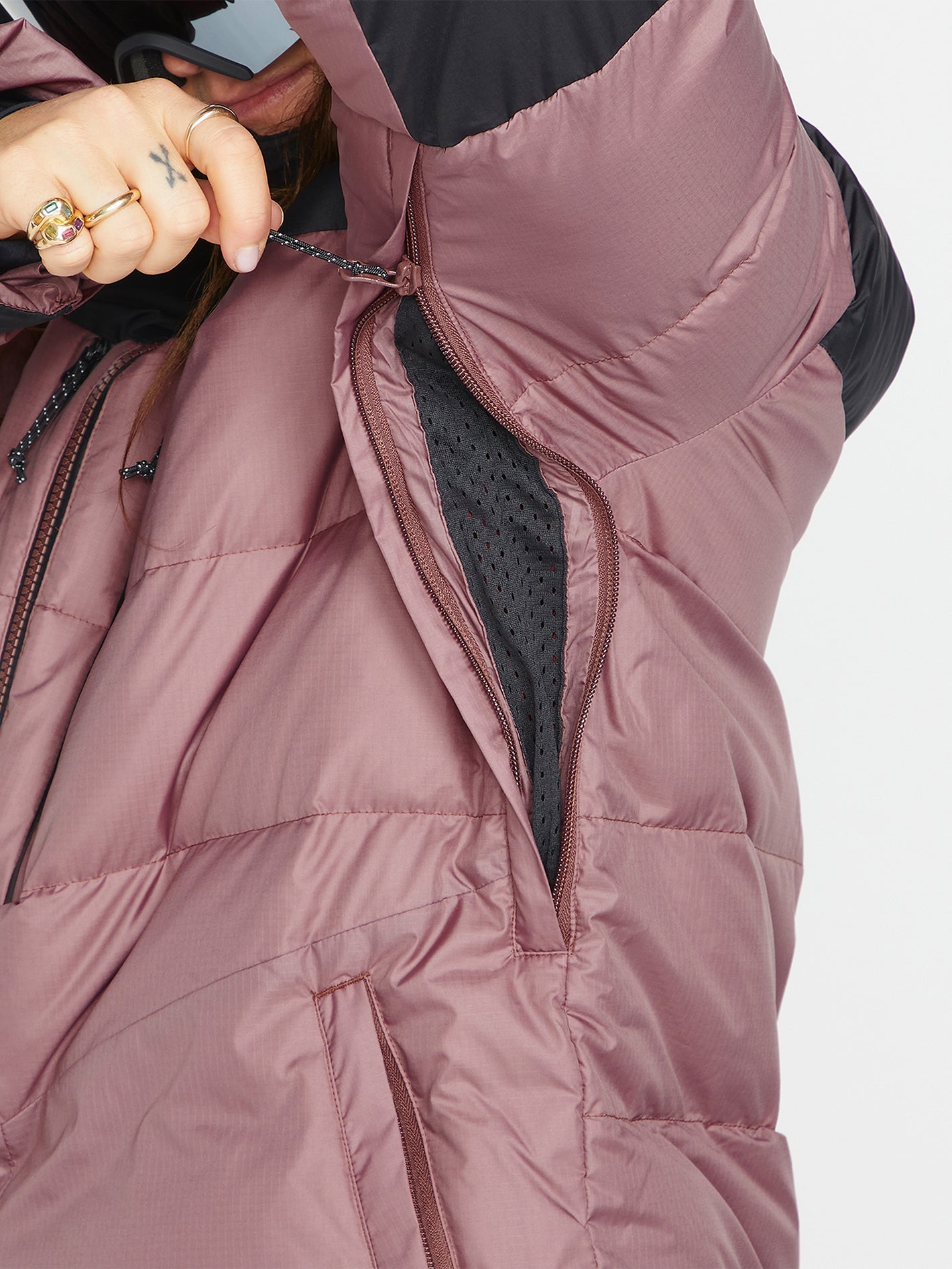 Lifted Down Jacket - Rosewood
