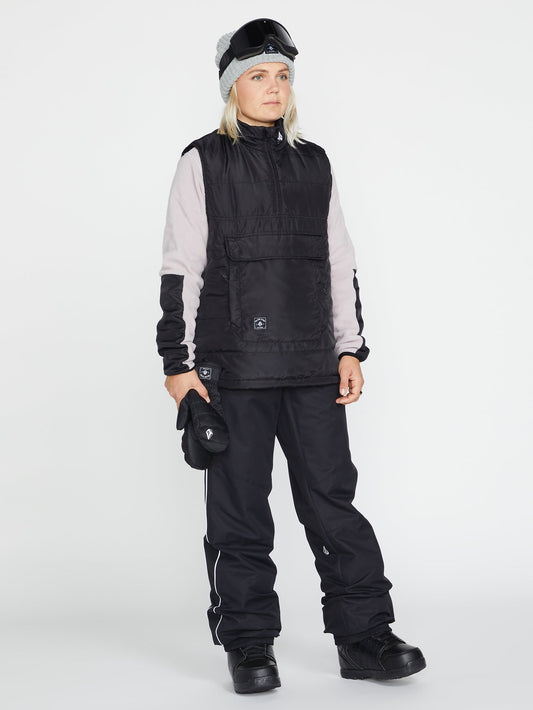 Packbare ärmellose Daunenjacke – Schwarz (Unisex)