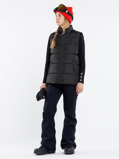 Stone Castine ärmellose Daunenjacke – SCHWARZ