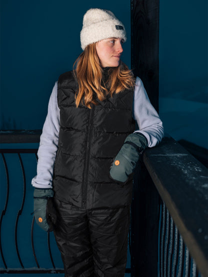 Stone Castine ärmellose Daunenjacke – SCHWARZ