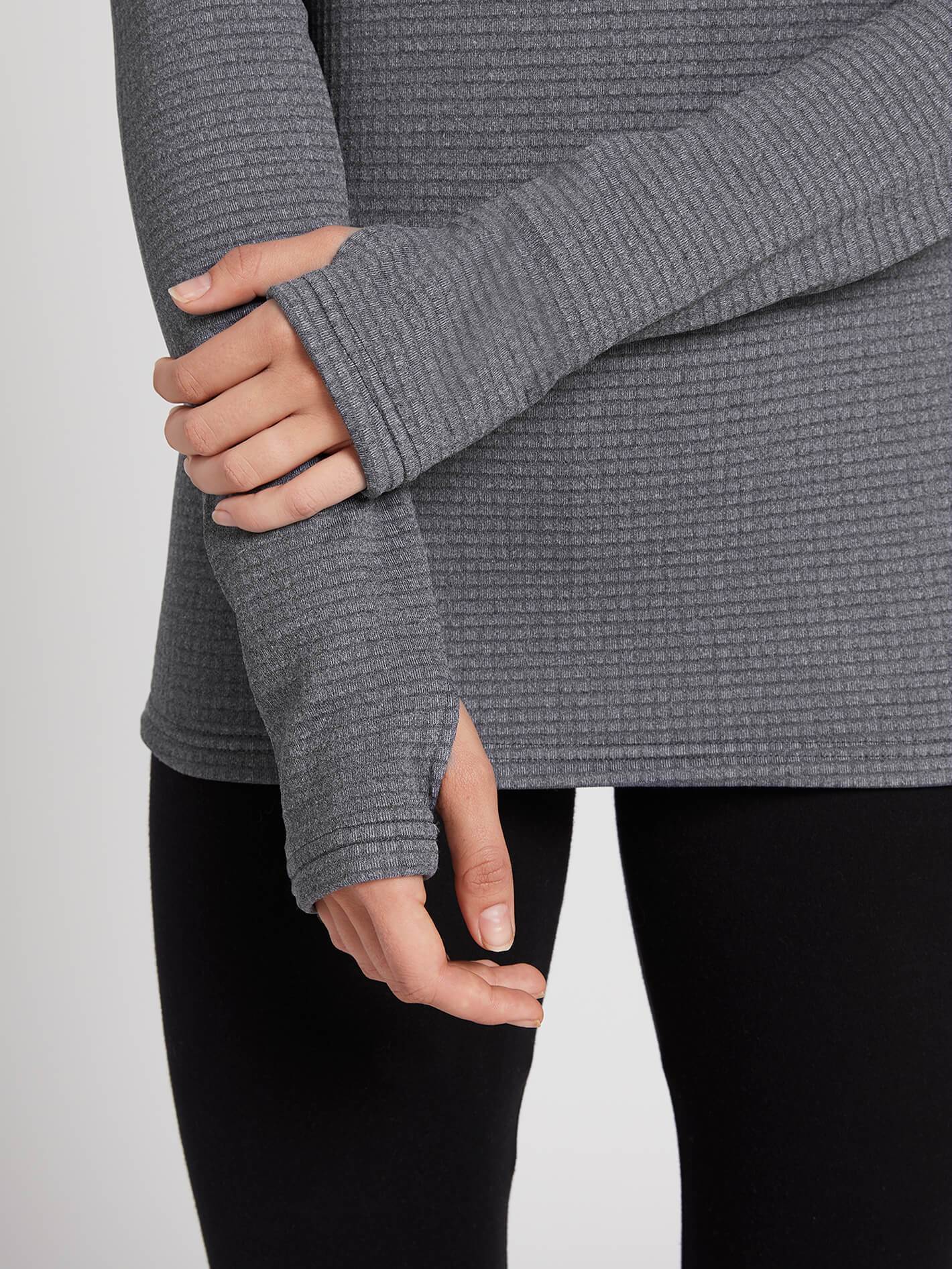Tech Funnel Sweatshirt - GRAU MELIERT