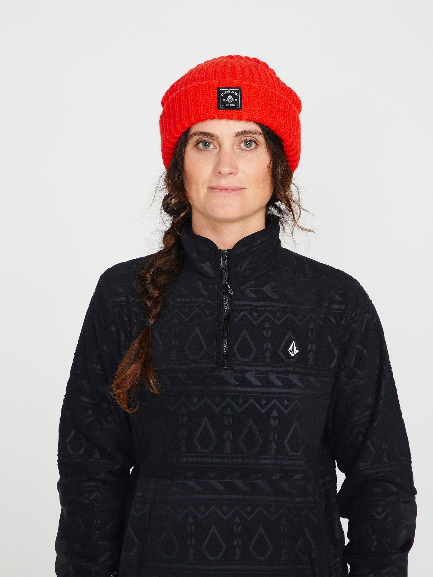Polarfleece-Sweatshirt - Schwarz